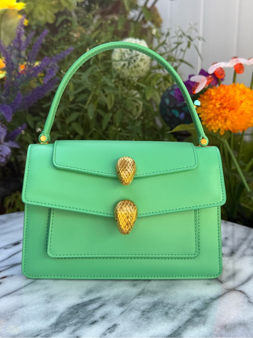 RARE Bvlgari x Alexander Wang Green Mini Belt Bag w/ 24K Gold Hardware and Strap